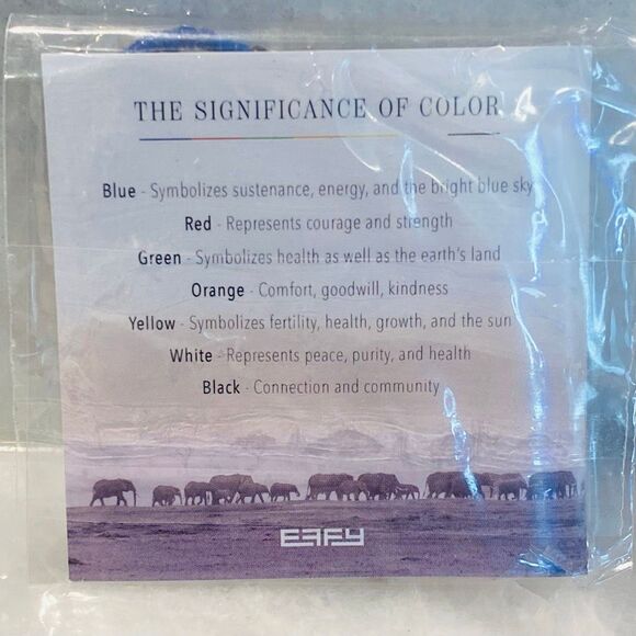 NWT Effy Spirit of Nala Beaded Multicolor Bracelet with Charm of Africa - Picture 2 of 3